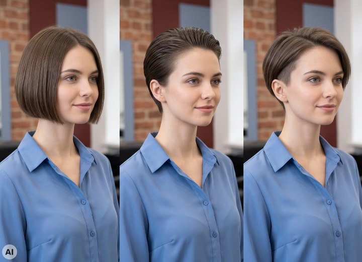 Kurzhaarfrisuren f&uuml;r Frauen mit einem Schwanenhals