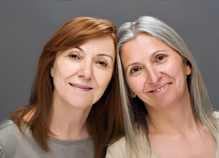 Mujeres con el pelo gris