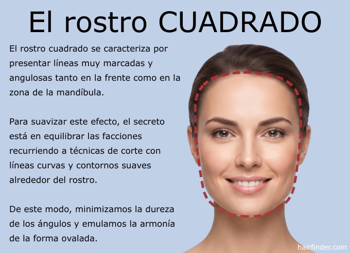 Forma de rostro cuadrada