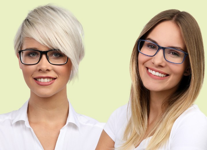 Mujeres con cabello corto y largo