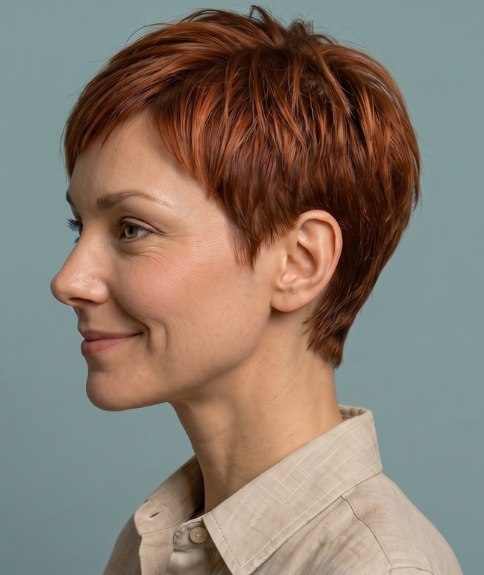 Corte pixie con mucha textura