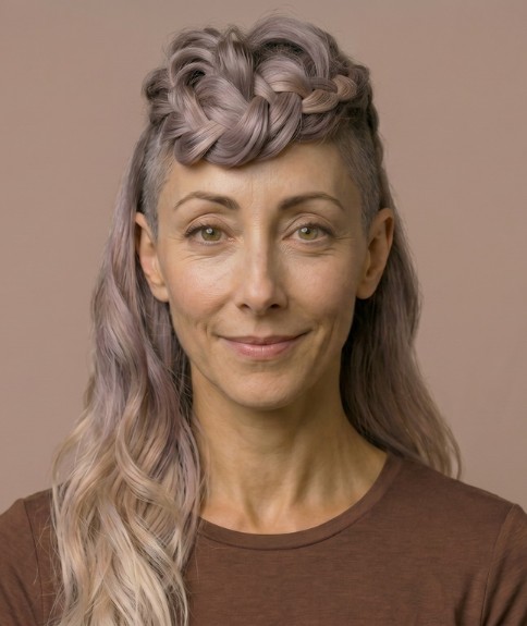 Peinado con cresta trenzada