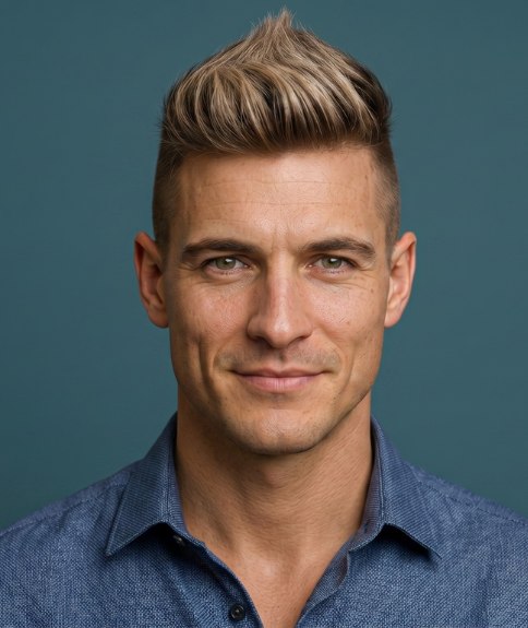 Peinado moderno para hombre con tup&eacute;