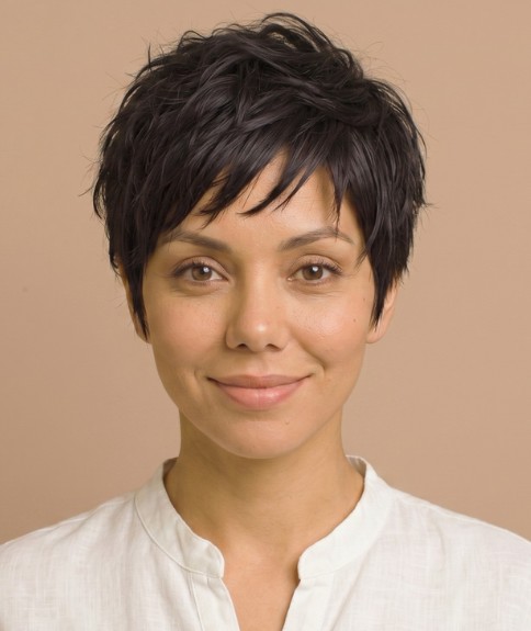 Corte pixie texturizado y despeinado