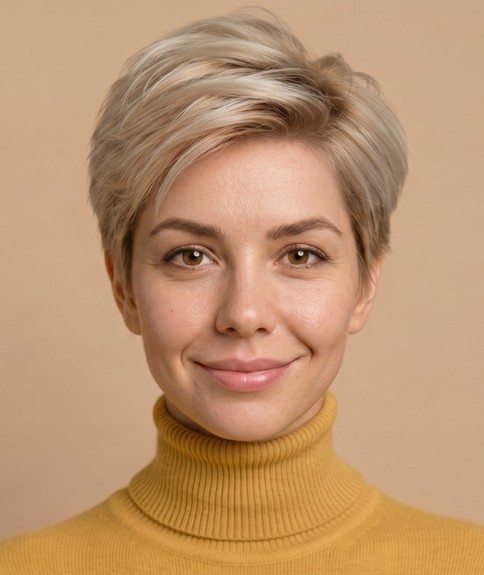 Peinado corto femenino con tup&eacute;