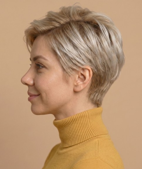 Corte de cabello para mujer con laterales muy cortos