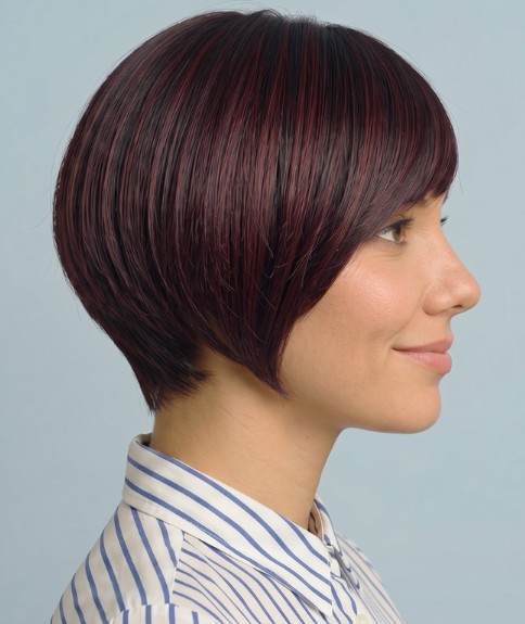 Cabello bob con un brillo saludable y satinado