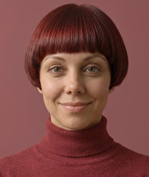 Cabello corte de taz&oacute;n con forma redondeada