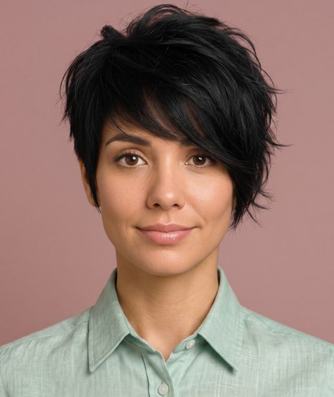 Corte pixie despeinado
