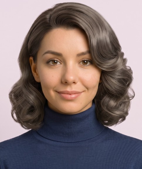 Peinado vintage con ondas rom&aacute;nticas suaves