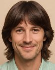 Corte largo para hombre estilo setentero