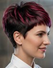 Corte pixie morado