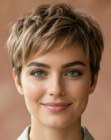 Mujer con nuevo cabello corto