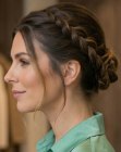 Recogido con cabello trenzado