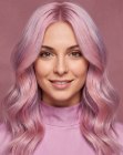 Cabello largo rosa