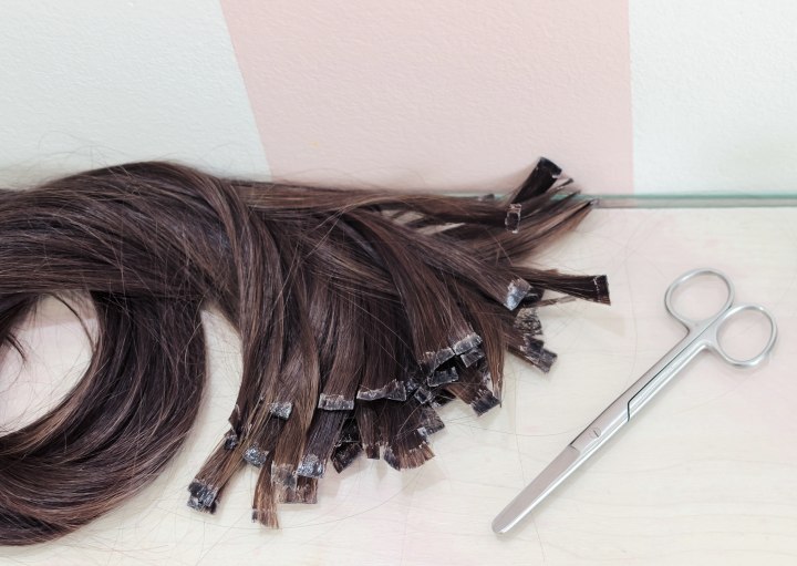 Aplicación de extensiones de cabello