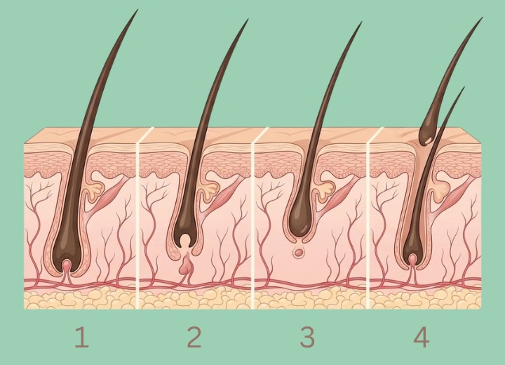 Ciclo de crecimiento del pelo