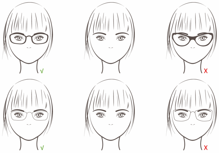 glasses shapes for balanced eyebrows