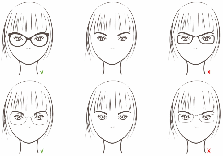 glasses shapes for rising eyebrows