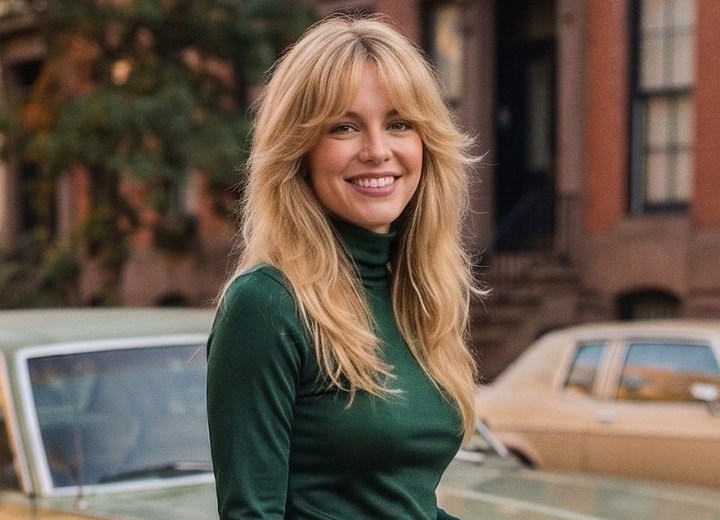 Nylon turtleneck fashion in the seventies