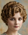 Coiffure avec ondulations Marcel