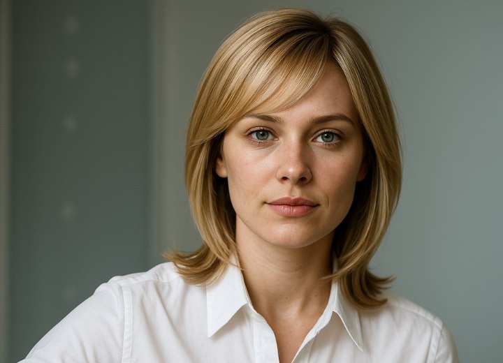Cheveux blonds avec lowlights