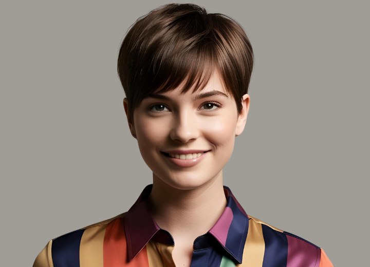 Coupe courte pour agrandir vos yeux