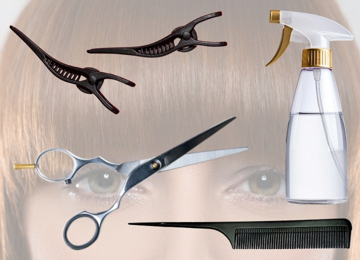 Outils nécessaires pour couper sa propre frange
