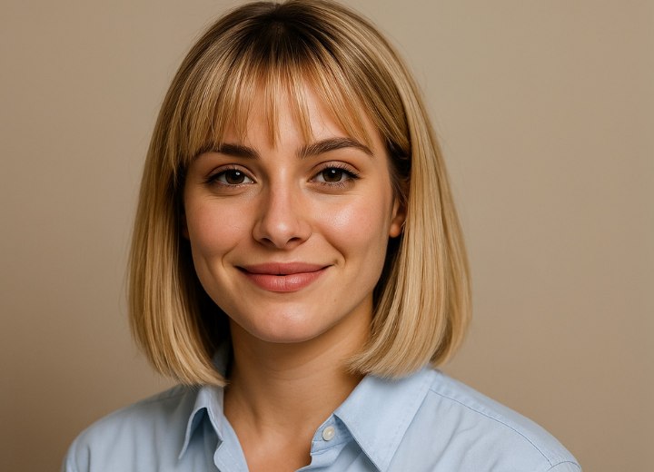 Cheveux avec mèches foncées ou lowlights