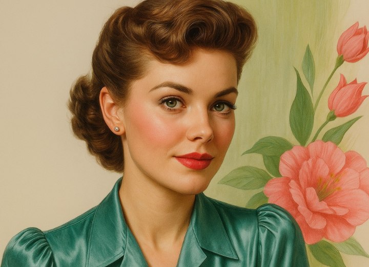 Coiffure pour un look années 50
