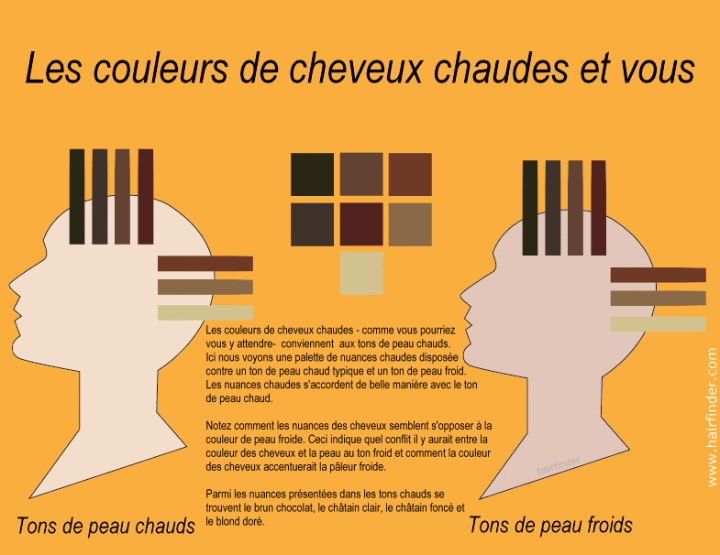 Les couleurs de cheveux chaude