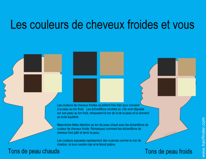 Les couleurs de cheveux froides