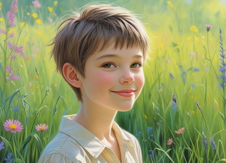 Coupe pixie pour petites filles