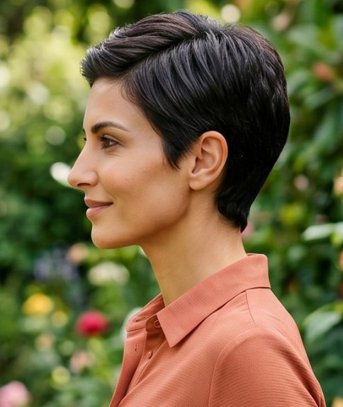 Cheveux courts et styl&eacute;s pour le printemps