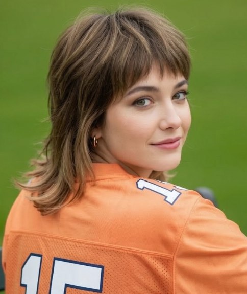 Coiffure aux &eacute;paules avec du volume