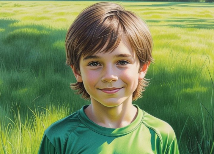 Coupe mop top pour jeunes garçons