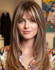 Cheveux longs aux tons multiples