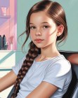 Coiffure avec tresse sur le côté