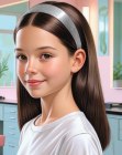 Coiffure avec bandeau argenté
