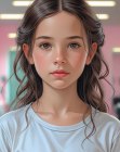 Coiffure mi-attachée