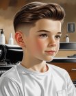 Coiffure avec côtés plus courts pour garçons