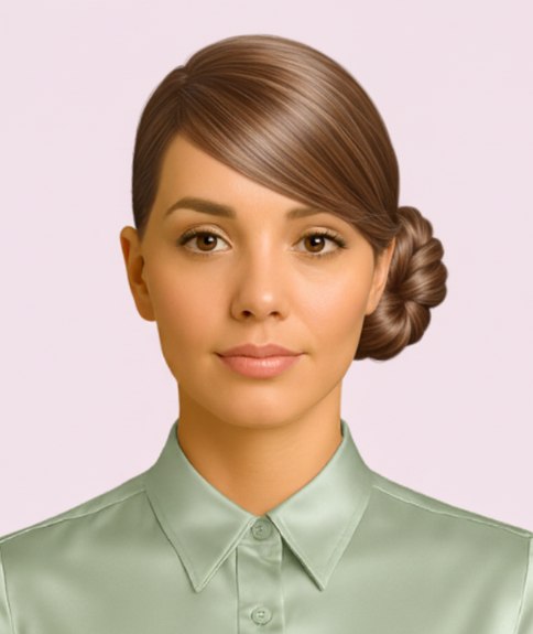Chignon noué sur le côté