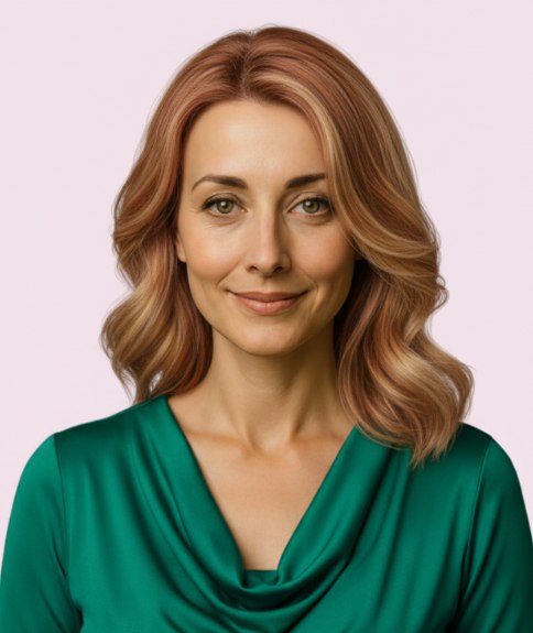 Coiffure mi-longue avec d&eacute;grad&eacute; et ondulations souples