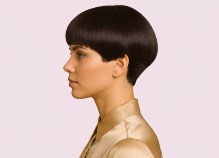 Coupe bol courte et tendance – Vue de côté