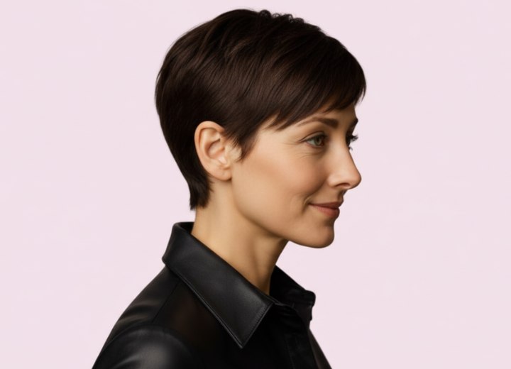 Superbe coupe garçonne – Vue de côté