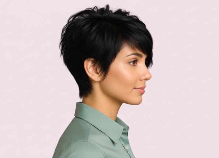 Cheveux courts au style faussement d&eacute;sordonn&eacute;