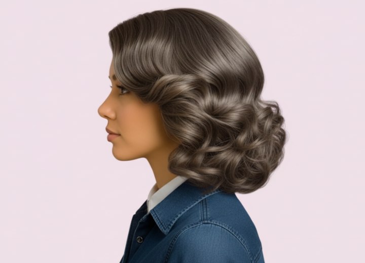 Cheveux au style r&eacute;tro &ndash; Vue de c&ocirc;t&eacute;