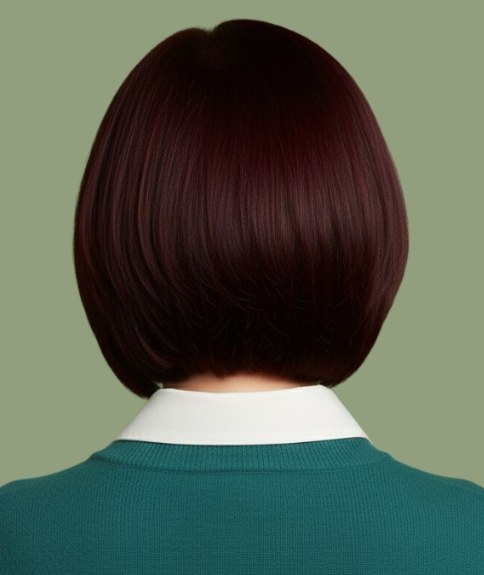 Carr&eacute; &eacute;l&eacute;gant avec arri&egrave;re plus court &ndash; Vue de dos