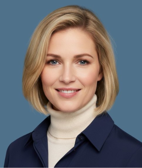 Carr&eacute; long blond avec du mouvement