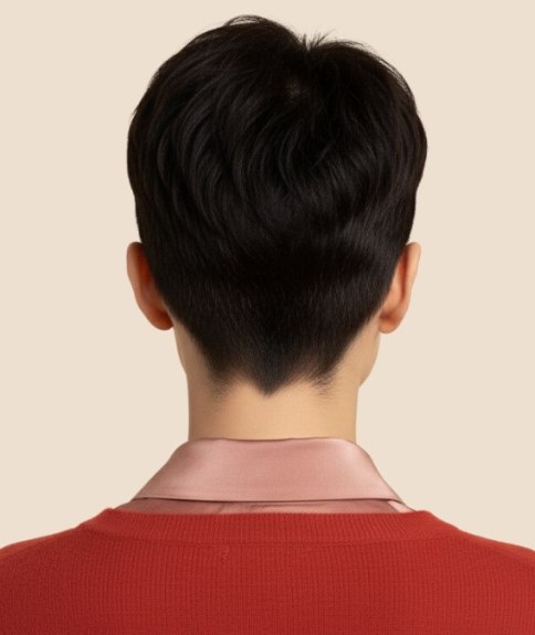 Coiffure courte pour cheveux noirs